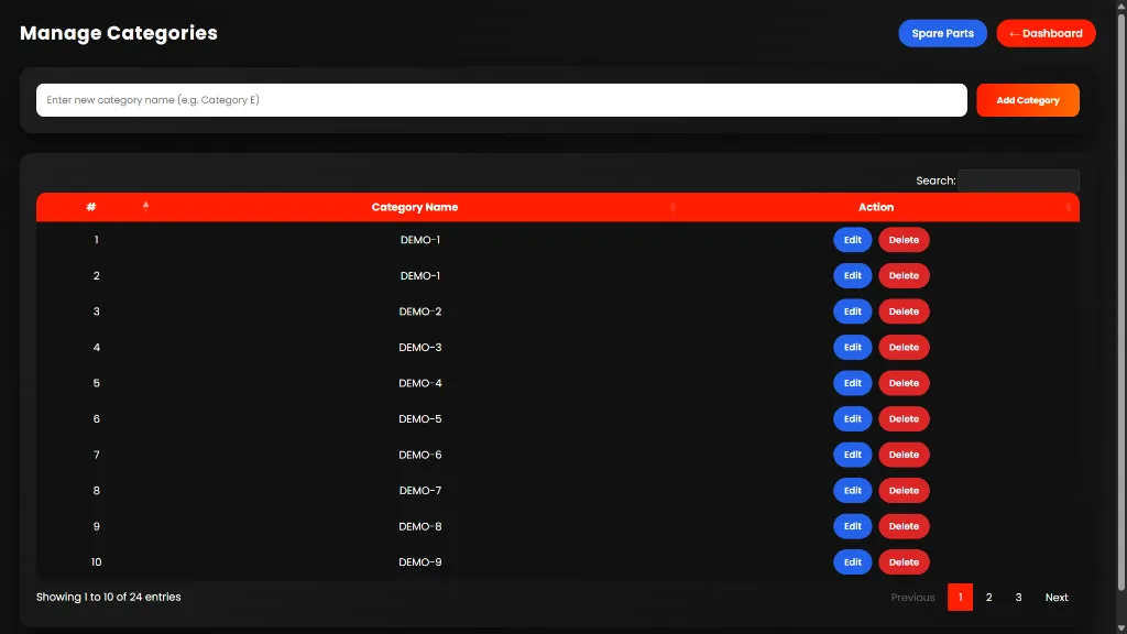Spareparts System Screenshot 4